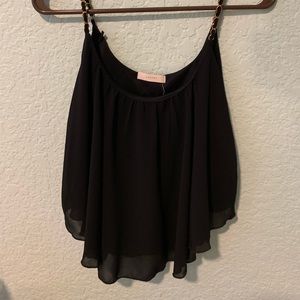 black flowy poetry shirt